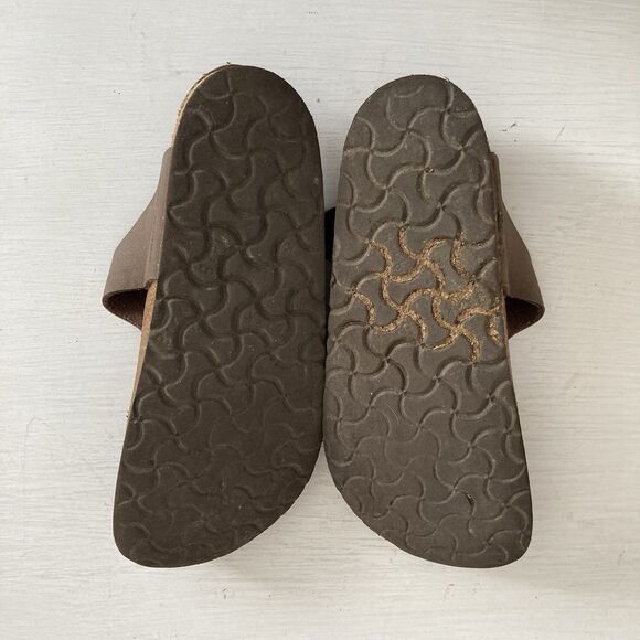 Birkenstock Thong Sandals Gizeh 36 US 5-5.5 Mocha Brown Leather Flip Flop Buckle - Picture 11 of 11